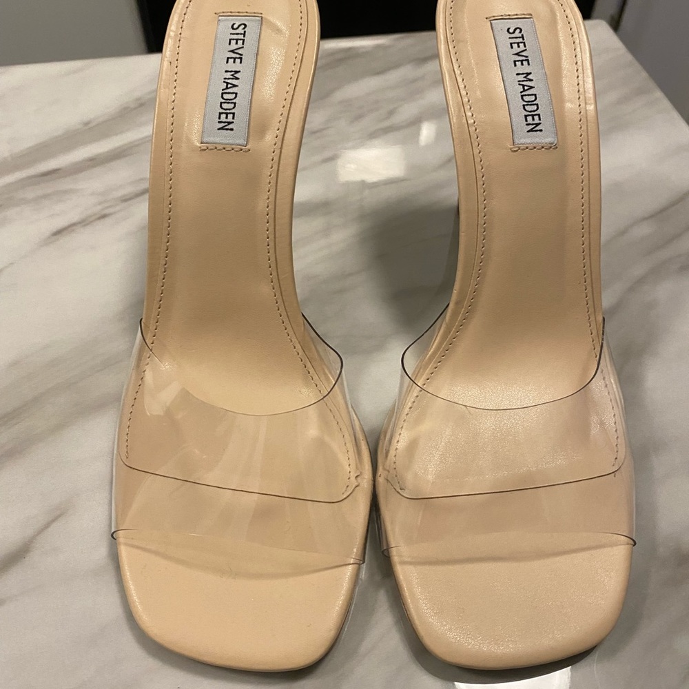 Steve Madden clear heels